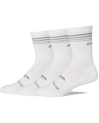 Brooks - Run-In Crew 3-Pack Quarter Length Socks Shoes Sm (Us Shoe 4-6.5) Nylon/Spandex - Lyst