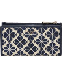 Kate Spade Synthetic Spade Flower Jacquard Chain Cardholder in 
