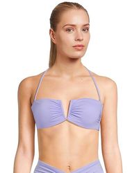 Becca - Color Code Brinley V Wire Bandeau Top Swimwear, Nylon/Spandex - Lyst
