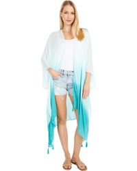 Rebecca Minkoff Womens Painterly Floral Ruana