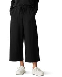 Eileen Fisher - Wide Cropped Pants Casual Pants, Cotton/Linen - Lyst