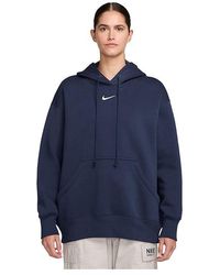 Nike - Sportswear Phoenix Fleece Oversized Pullover Hoodie Sweatshirt Midnight/Sail 2Xl (Us 20-22) Cotton/Polyester - Lyst