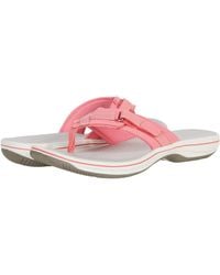 yellow clarks flip flops