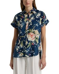 Lauren by Ralph Lauren - Relaxed Fit Floral Short-sleeve Shirt - Lyst