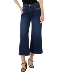 Kut From The Kloth - Meg High-rise Fab Ab Wide Leg With Raw Hem In Exhibited - Lyst