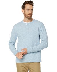 Vince - Sun Faded Thermal Long Sleeve Henley - Lyst