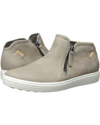 Ecco Soft 7 Low Cut Zip Fashion Sneaker - Gray