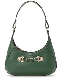 Guess - Mimina Top Zip Shoulder Bag Handbags, Polyester - Lyst