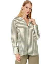 Vince - Coast Stripe Shaped Collar Pullover - Lyst