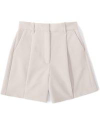 Abercrombie & Fitch Soft Structure Tailored Shorts - Natural