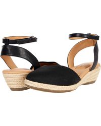 Me Too Open Toe Leather Wedges with Ankle Strap Me Too Open Toe Leather Wedges with Ankle Strap