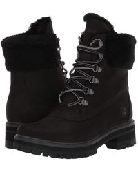 timberland courmayeur valley shearling saddle leather ankle boots