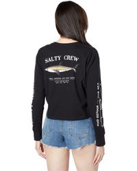 Salty Crew - Bruce Long Sleeve Crop Tee - Lyst