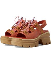 Sorel - Rein Cb Lace Platform Sandals Tuscan/Gum 8 B - Lyst