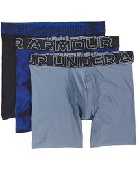 Under Armour - 3-Pack Performance Tech Print 6 Boxer Briefs Underwear, Elastane/Mesh/Polyester - Lyst