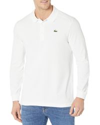 Lacoste Golf Performance Long Sleeve Polo Shirt - White