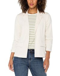 Liverpool Los Angeles - Fitted Blazer Soft Touch Twill Clothing, Cotton/Rayon/Spandex - Lyst
