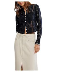 Free People - Jae Knit Long Sleeve Clothing Xl 14) Cotton - Lyst