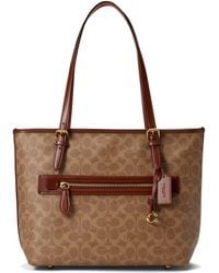 COACH - Coated Canvas Signature Taylor Tote - Lyst