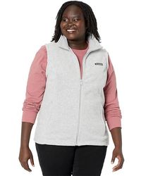 Columbia - Plus Size Benton Springstm Vest Jacket Cirrus Heather/Grill, Fleece/Polyester - Lyst