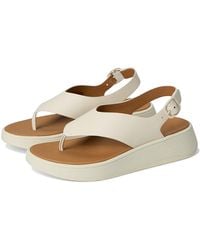 Fitflop - F-Mode Leather Flatform Back-Strap Toe/Post Sandals Wedge Shoes 11 M (B) - Lyst