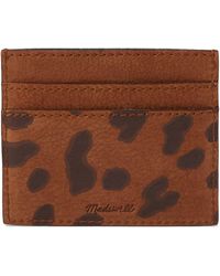Madewell The Leather Card Case: Printed Nubuck Edition - Brown