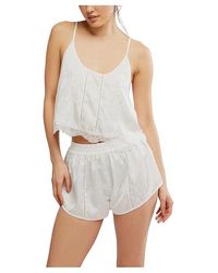 Free People - Midnight Muse Sleep Sets Pajama Sets, Cotton/Lyocell - Lyst
