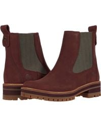 timberland courmayeur valley shearling saddle leather ankle boots