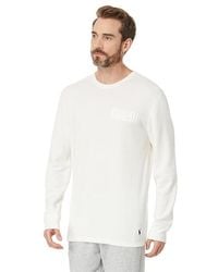 Polo Ralph Lauren - Embossed Thermal Long Sleeve Crew Shirt (Nevis) Pajama Sets - Lyst