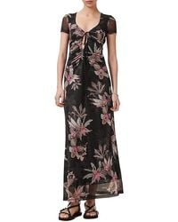 AllSaints - Gabby Mesh Dress Dress Uk 16 (Us 12) Elastane/Mesh/Polyester - Lyst