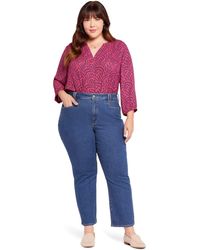 NYDJ - Plus Size Relaxed Straight Ankle Square Pockets In Waterfall - Lyst
