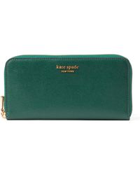 Kate Spade - Morgan Saffiano Leather Zip Around Continental Wallet - Lyst