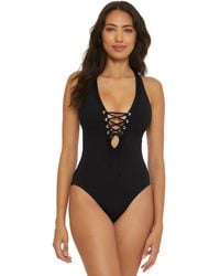 Becca - Modern Edge Corset Lace Up One-piece - Lyst