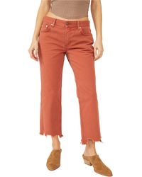 Free People Maggie Mid-rise Straight - Multicolor