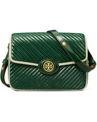 Tory Burch - Robinson Puffy Patent Quilted Convertible Shoulder Bag - Lyst