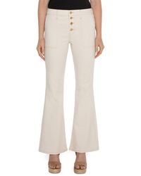 Liverpool Los Angeles - Hannah High Rise Utility Flare Denim With Cinch Back Detail - Lyst