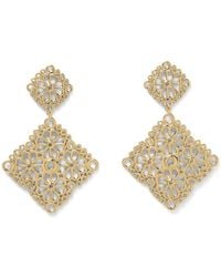Kate Spade - Spade Flower Lace Drop Earrings Earring, Cubic Zirconia - Lyst