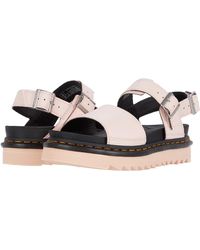 dr martens voss fluffy flat sandals