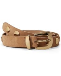 Madewell - Clean Western Belt Suede Dome Studs Belts, Leather/Suede - Lyst