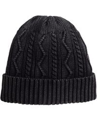 Free People Stormi Washed Cable Beanie - Black