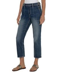 Liverpool Los Angeles - Easy Mid Rise Utility Jean With Side Button Closure (Macbride) Jeans - Lyst
