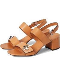Tory Burch - T Lock Heel Sandals 55Mm Wedge Shoes, Leather - Lyst