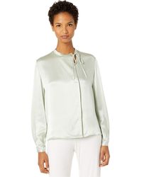 Vince Tie Neck Popover - Green