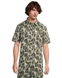 ARMANI EXCHANGE - Short Sleeve Oversized Fit Allover Floral Shirt T Shirt O. Resort, Cotton - Lyst