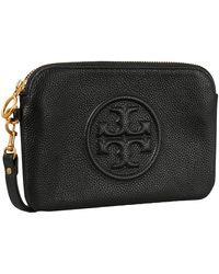Tory Burch Leather Perry Bombe Wristlet in Red | Lyst