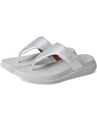 Fitflop - F-Mode Go Adjustable Flatform Toe-Post Sandals Wedge Shoes 10 M (B) Faux Leather - Lyst