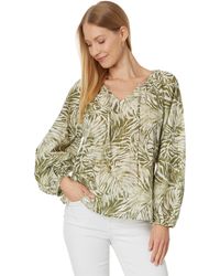 Tommy Bahama - Monstera Mirage Ls Peasant Top - Lyst