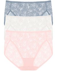 Natori - Bliss Allure One Size Lace French Cut 3-pack - Lyst