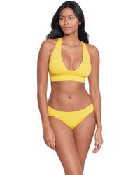 Lauren by Ralph Lauren - Beach Club Solids Twist X Back Bikini Top - Lyst
