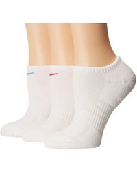 Nike Performance Cushioned Mesh No Show Training Socks 3-pair Pack - White